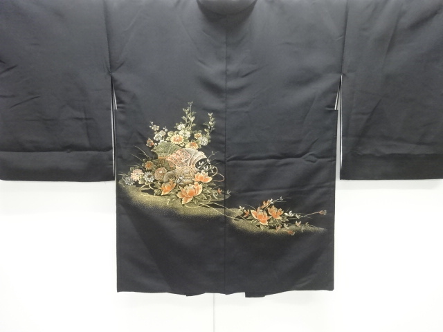 JAPANESE HAORI / WOVEN FLORAL PLANTS